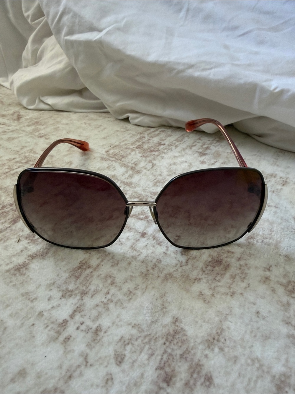 Marc Jacobs Gradient Brown-Pink Oversized Sunglasses